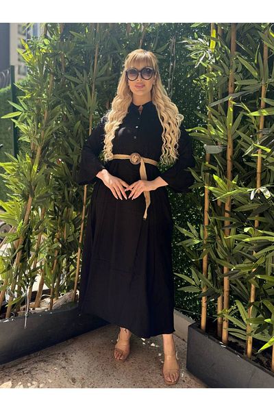 ViolettaXL Women's Plus Size Collar Button Spanish Sleeve Woven Viscosa Dress
