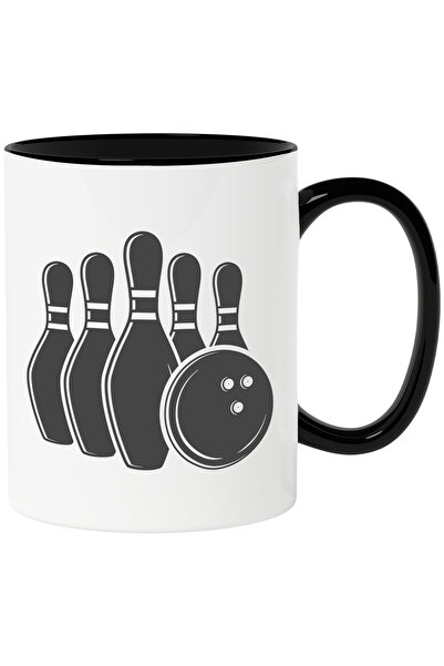 StoryGift Romania Cana Cu Popice Si Cu O Minge De Bowling - Joc Cu Maner Negr...