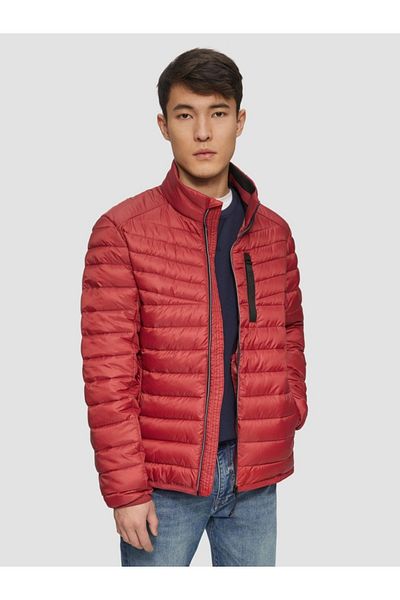 s.Oliver Men's Hooded Quilted Jacket, Regular Fit, Red, Xl