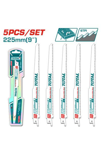 TOTAL 225mm Reciprocating Saw Blade Set 5pcs/set