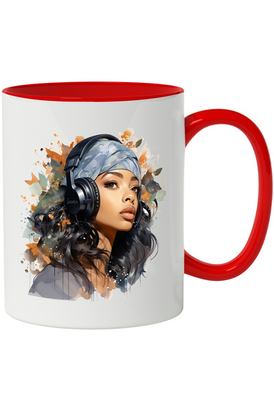 StoryGift Romania Cana Cu Aaliyah, Casti, Muzica, Cantareata, Artist, R&b, Multicolor 330 Ml, Cera, Cu ,stg