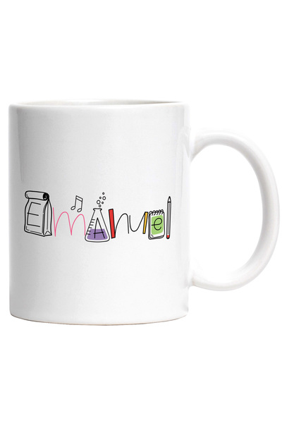 StoryGift Romania Cana Cu Numele Emanuel, Si Mesaj Amuzant, Curios, Sociabil,...