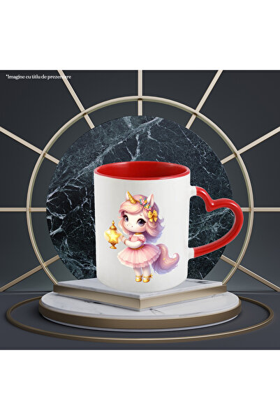 StoryGift Romania Cana Cu Un Unicorn Care Tine O Lampa Cu Steluta, Ilustratie...