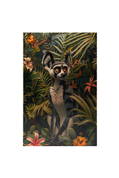 StoryGift Romania Tablou Canvas: Un Lemur In Jungla - Viata In Salbaticie Pic...