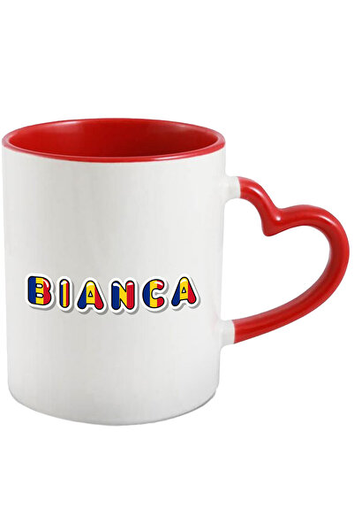 StoryGift Romania Cana Cu Numele Bianca, Romania, Suporter, Steagul Romaniei, Patriot, 330ml, Cera, Cu ,stg