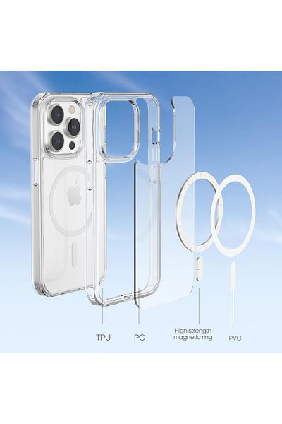 Cttfuav Husă de protecție pentru iPhone 14 Pro Cttfuav, PC, transparentă, 6,1 inci