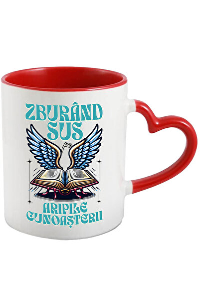 StoryGift Romania Cana Zburand Sus Cu Aripile Cunoasterii, 330ml, Ceramica Cu...