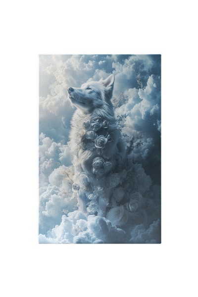 StoryGift Romania Tablou Canvas: Norii Pufosi Albi In Care Se Afla Si Cainele...