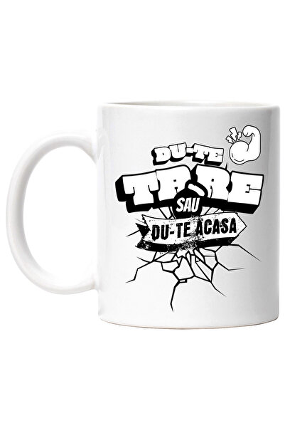 StoryGift Romania Cana Du-te Tare Sau Du-te Acasa, Gym, Motivational, 330ml, ...