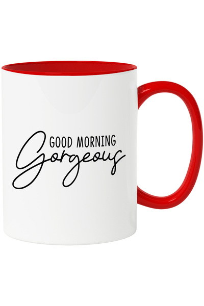 StoryGift Romania Cana Cu Textul "buna Dimineata, Superbo!" - Iubita Cu Maner Rosu, Cu Maner Rosu Stg ,,stg