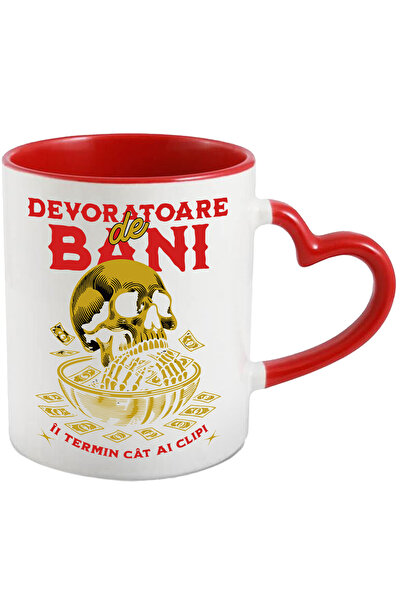 StoryGift Romania Cana Devoratoare De Bani Craniu Uman De Aur Si Bancnote, Av...