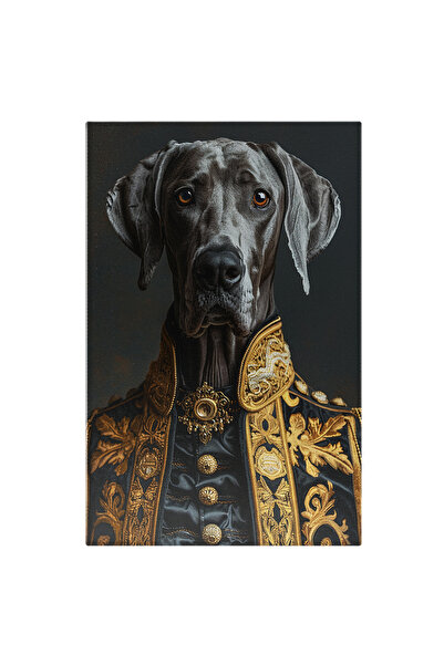 StoryGift Romania Tablou Canvas: Câine Impunător Îmbrăcat În Stil Regesc - În...