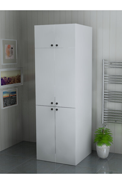 DOĞSAN MOBİLYA Çamaşır-kurutma Makine Dolabı Beyaz Mdflam DLP007