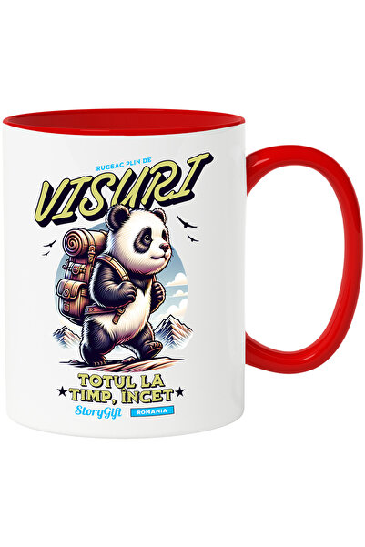 StoryGift Romania Cana Rucsac Plin De Visuri, Urs Panda Calatoror In Lume Tot...