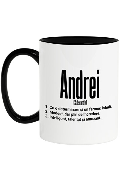 StoryGift Romania Cana Cu Numele Andrei, Determinare, Modest, Inteligent, Amu...