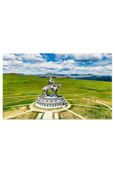 StoryGift Romania Tablou Canvas: Monument Inalt - Mongolia, Ulaanbaatar, Statuie