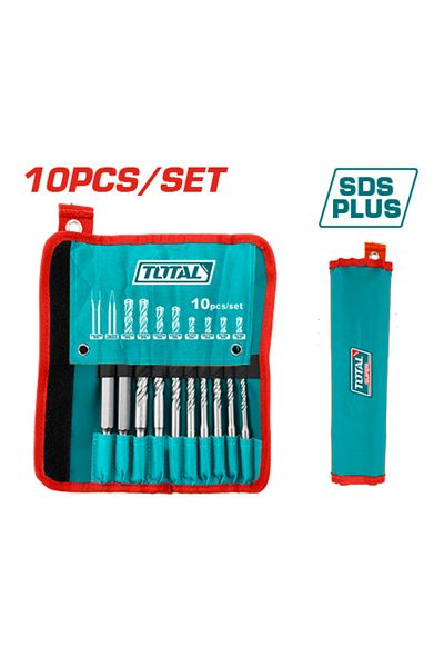 TOTAL 10pcs/set Wood Chisel and Feather Set with Cloth Bag
