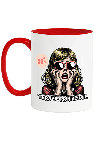 StoryGift Romania Cana Femeie Si Cumparaturi Terapie Prin Retail, 330ml, Cera...