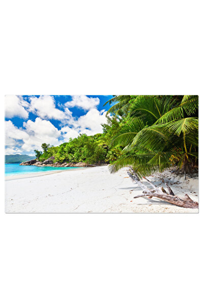 StoryGift Romania Tablou Canvas Plaja Seychelles Peisaj Exotic Cu Stanci De Granit Si Lagune Turcoaz.