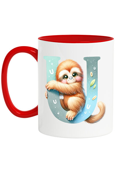 StoryGift Romania Cana Cu Un Urangutan Cu Litera "u", Ilustratie, Pentru Copii, Scoala, Elev, Abec, Cu ,stg