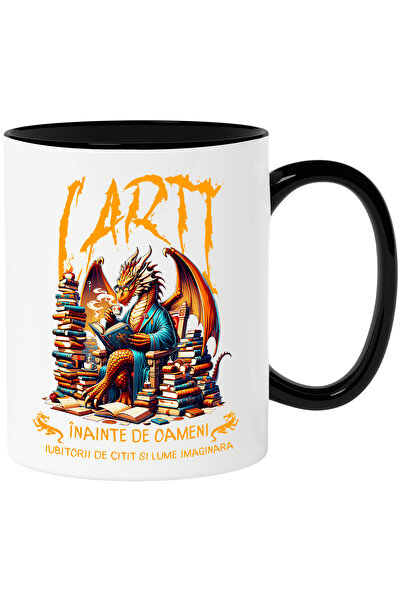 StoryGift Romania Cana Dragon Citind, Carti Inainte De Oameni, 330ml, Ceramic...
