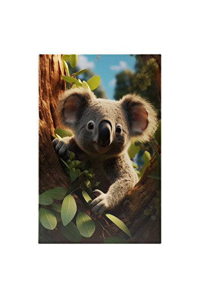 StoryGift Romania Tablou Canvas: Observand Din Umbra Koala Se Ascunde Dupa Un...