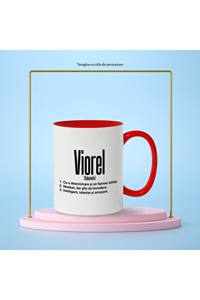 StoryGift Romania Mug With Name Viorel, Determination, Modest, Intelligent, Funny, Personalized, C, With, STG