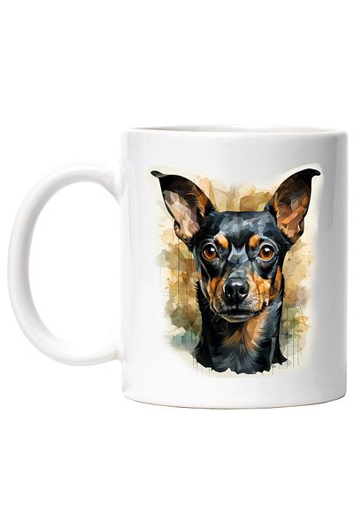 StoryGift Romania Cana Cu Caine De Rasa, Pinscher, Iubitori De Catei, Ilustratie, Multicolor 330 M, Cu ,stg