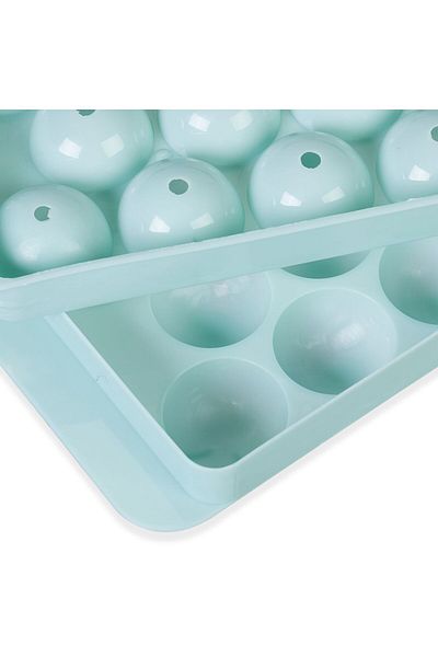 Relaxdays Set of 4 round ice cube trays, Relaxdays, turquoise