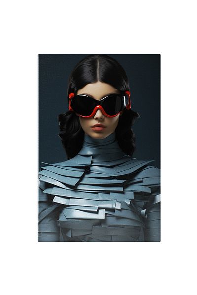 StoryGift Romania Canvas Painting 90 X 60cm Woman With Sunglasses - Abstract And Geometric Pattern A