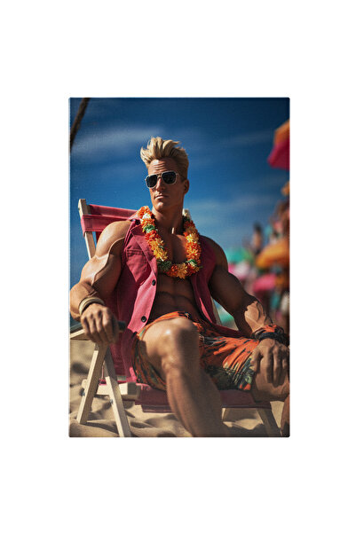 StoryGift Romania Tablou Canvas: De Vacanta Barbat La Plaja In Atmosfera De P...