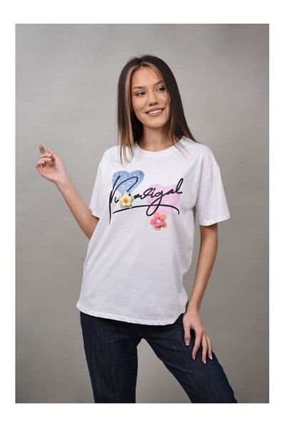 Cocco Rossa TWO HEARTS CASCARE T-SHIRT White L-XL