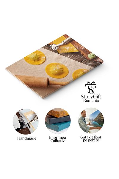 StoryGift Romania Tablou Canvas: Bucataria Italiana - Paste Tortellini Cu Branza Gustoasa