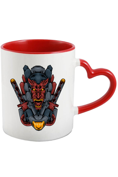 StoryGift Romania Cana Cu Demon, Robot, Mecha, Sabii, Coarne, Cyberpunk, Mult...