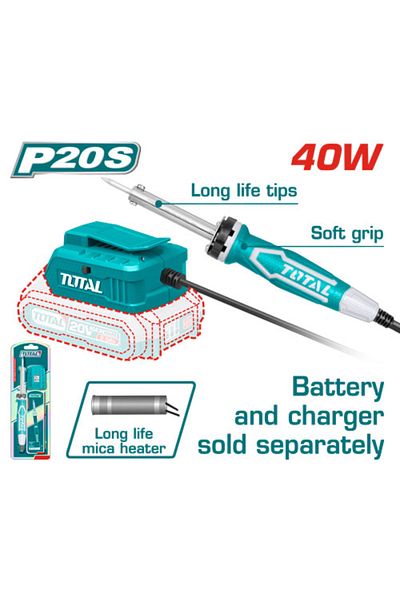TOTAL 20v 40w battery soldering iron without battery and charger