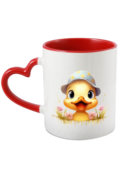 StoryGift Romania Cana Cu O Ratusca Vesela | Ilustratie | Palarie | Floricele...