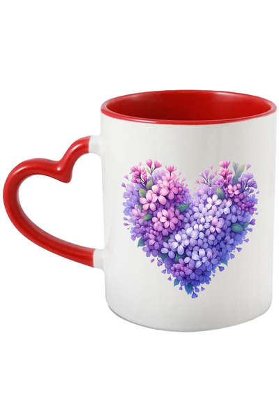 StoryGift Romania Cana Cu O Inima Facuta Din Floricele De Liliac, Ilustratie,...