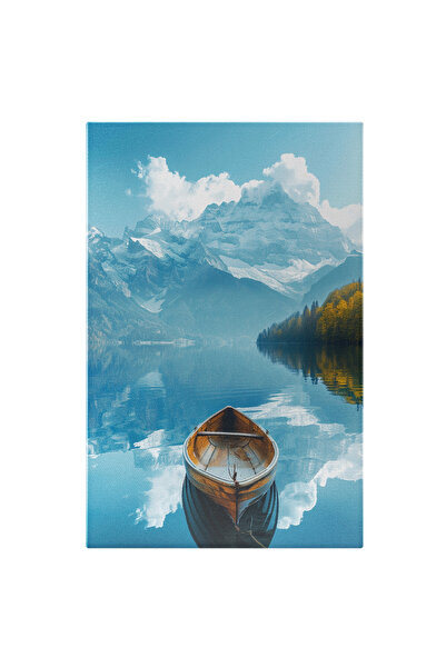 StoryGift Romania Tablou Canvas: Barca Legată Pe Apă Pregătirea Călătoriei Sp...