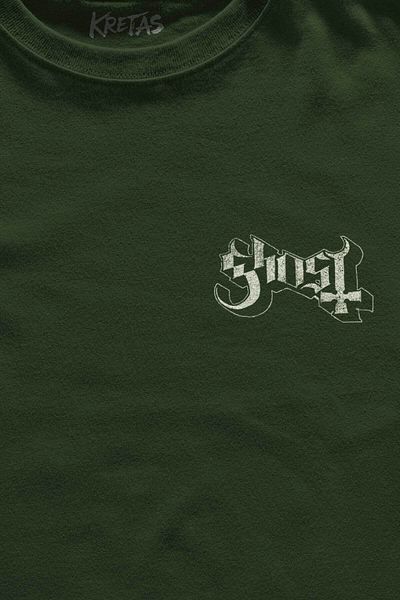 Kretas Μπλουζάκι Unisex Χακί Ghost Bc Tobias Forge Μουσική Μουσική Ροκ Γοτθικό Μίνιμαλ Μπλουζάκι με στάμπα μπροστά