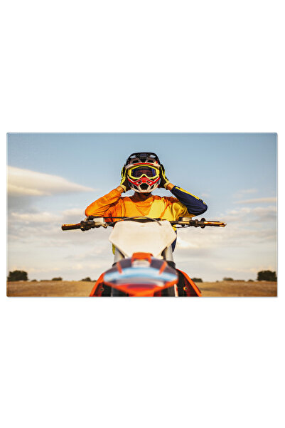 StoryGift Romania Tablou Canvas Motociclist Motocross, Motocross, Motocicleta...