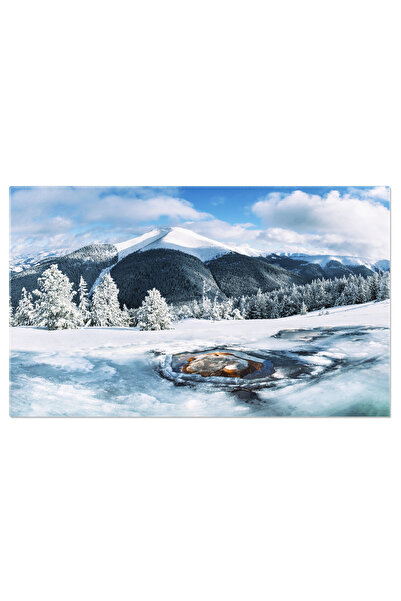 StoryGift Romania Tablou Canvas - Peisaj De Iarna La Lac - Frumusetea Sezonului