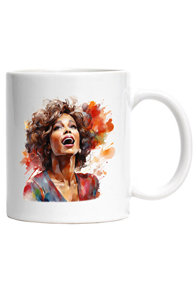 StoryGift Romania Cana Cu Whitney Houston, Actrita, Cantareata, Artista, Multicolor 330 Ml, Cerami, Cu ,stg