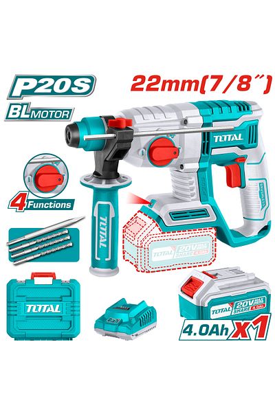TOTAL Hilti 20v 22mm battery drill, plastic bag with battery and charger