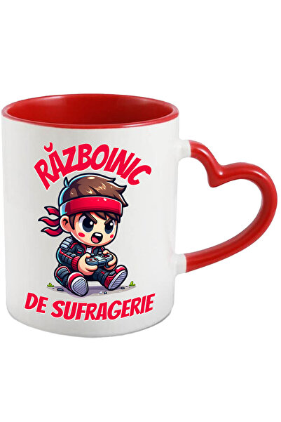 StoryGift Romania Cana Cu Baiat Copil Cu Maneta Jocuri Video Text Razboinic D...