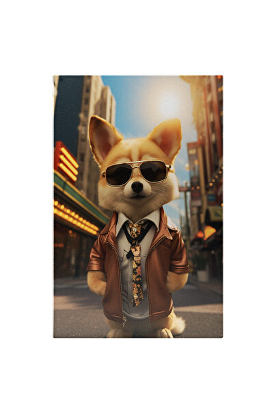 StoryGift Romania Tablou Canvas: Muppet Figure Catel Rosiatic Ca O Vulpe Cu O...