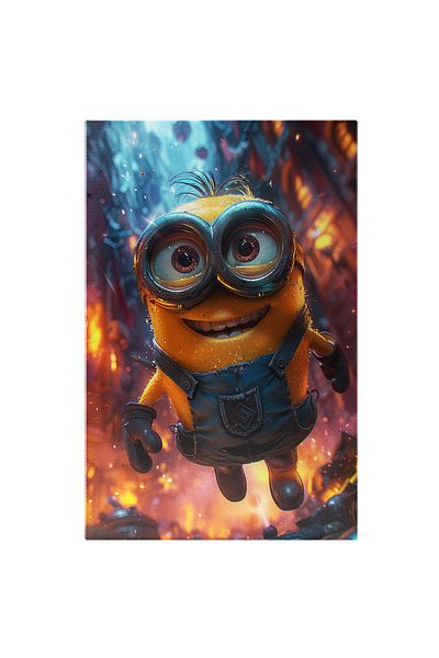 StoryGift Romania Tablou Canvas: Minion Fericit Că A Dat Foc Orașului Libertate Câștigată Cu Forța Inocență Pictu