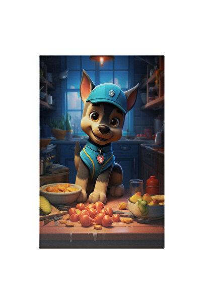 StoryGift Romania Tablou Canvas: Cățel În Costum Albastru Gătește- Personaj A...