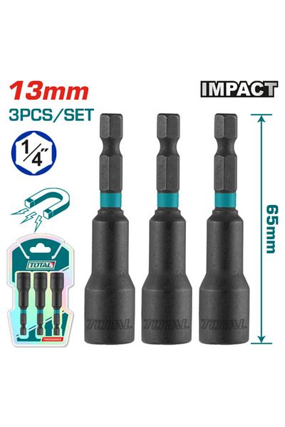 TOTAL Shinko socket set 12mm 3pcs/set