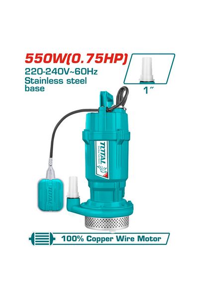 TOTAL 550w 0.75hp submersible water pump