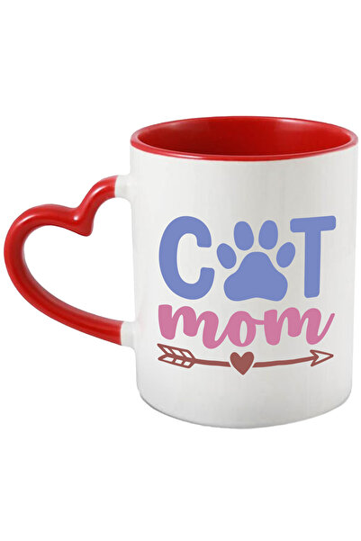 StoryGift Romania Cana Cu Inimioara Pentru Femeile Care Sunt Mame De Pisici -...